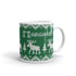 Scandinavian Moose Mug, Knitting Name Mug, Christmas Sweater Mug